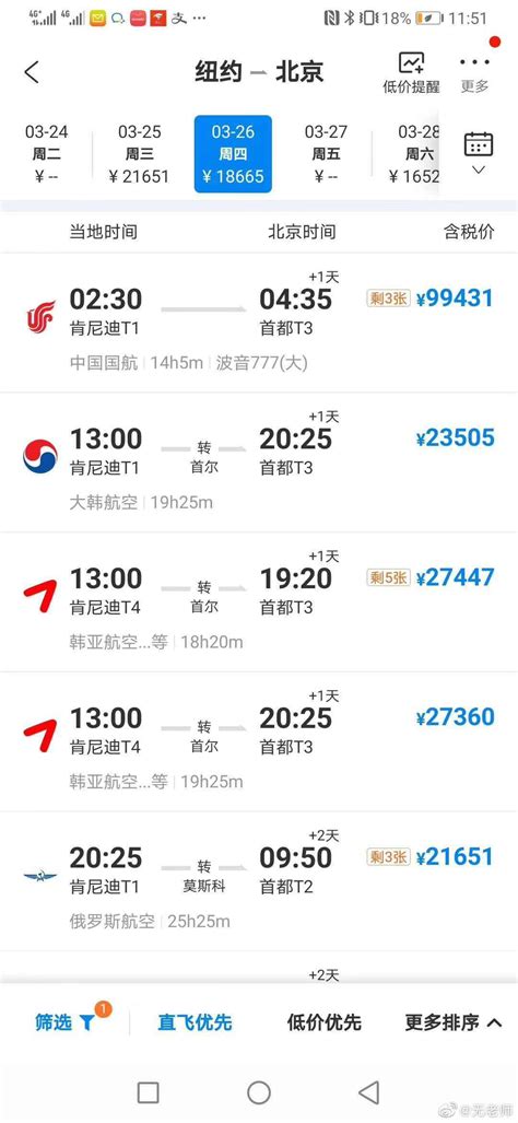 美国返回中国的机票价格已经爆了！|机票价格_新浪新闻