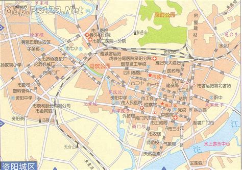 四川资阳乐至县地图基础要素版 - 资阳市地图 - 地理教师网