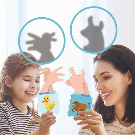 手影游戏儿童启蒙益智早教亲子互动手影游戏套装动物创意玩具_虎窝淘