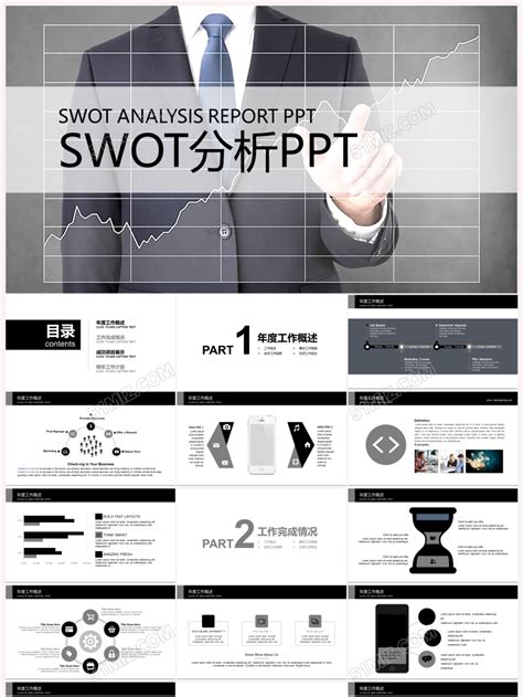 SWOT分析企业案例分析法PPT模板免费下载-包图网