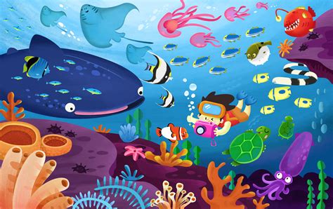海底世界插画|插画|艺术插画|小当佳i - 原创作品 - 站酷 (ZCOOL)