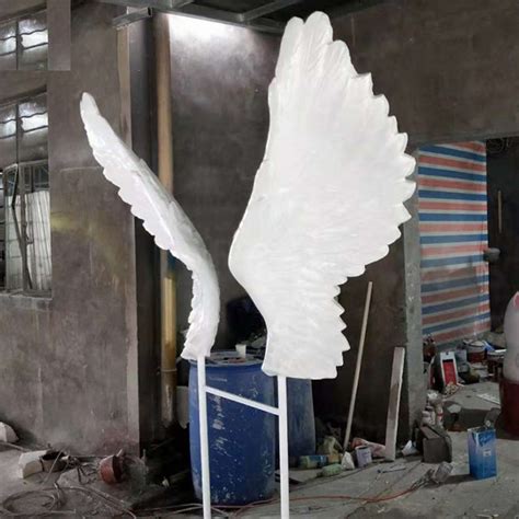 仿真玻璃钢翅膀雕塑玻璃纤维羽毛模型商场游乐园摆件雕塑
