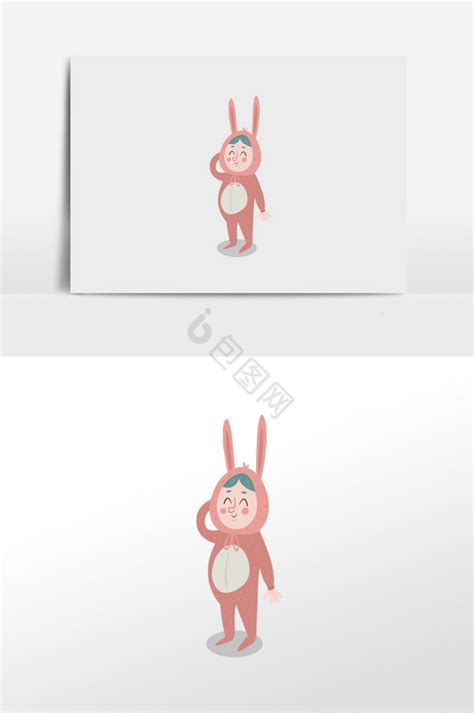 搞怪粉红兔子图片