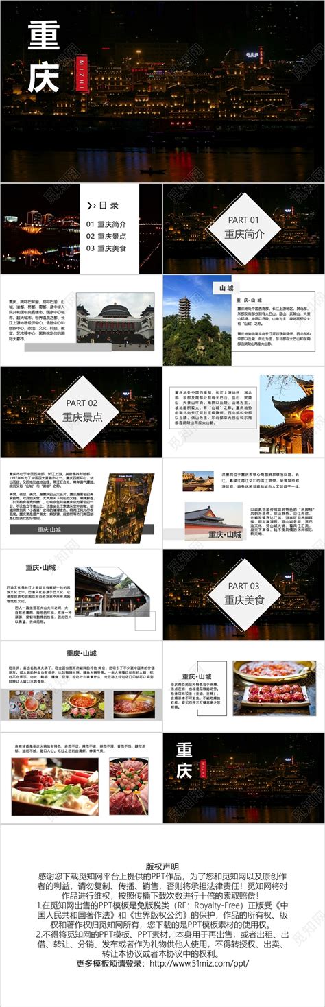 PPT模板《重庆印象城市家乡介绍PPT模板》_PPT世界-站酷ZCOOL