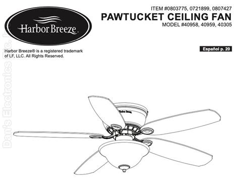 Harbor-Breeze 40958 PAWTUCKET Ceiling Fan