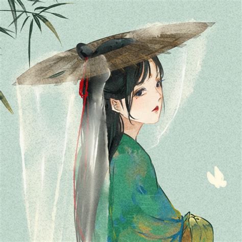 古风女生抱狐头像图片