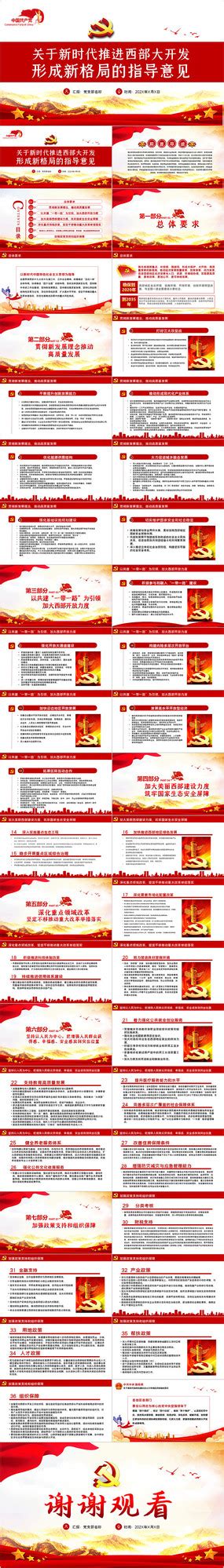 新时代推进西部大开发形成新格局的指导意见图片_PPT_编号12210847_红动中国