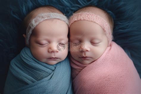 两个月大的异卵双胞胎高清图片下载-正版图片600131405-摄图网