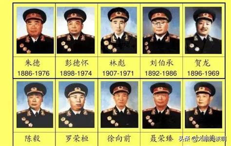 中国开国十大元帅和十大将军区别 - 誉云网络