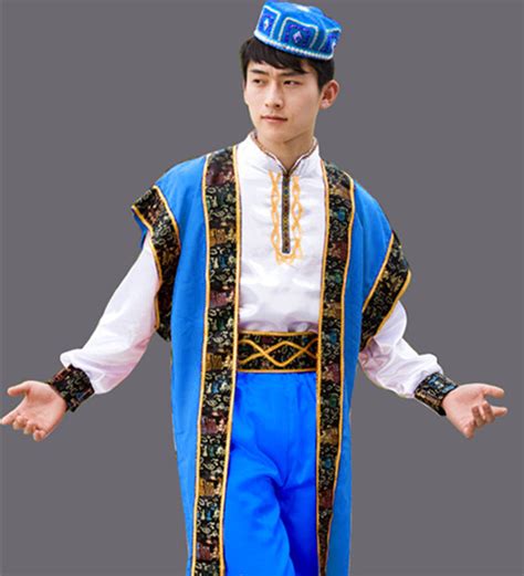 新款儿童少数民族服装男童新疆维吾尔族舞蹈服哈萨克族演出服套装-阿里巴巴