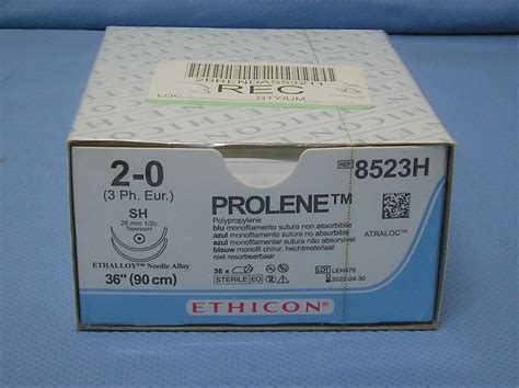 Ethicon 8523H Prolene Suture, Size 2-0, 36", SH taper, Double Armed ...