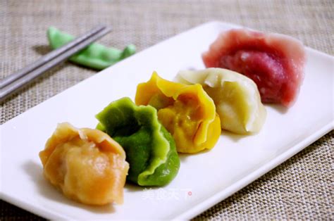 五色饺子的做法_菜谱_美食天下
