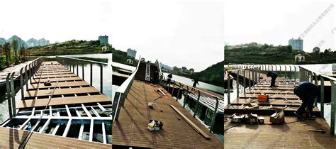 贵州六盘水景观浮桥现场施工进展 - 广州德立游艇码头工程有限公司