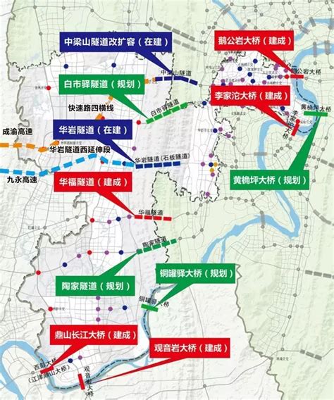 白市驿隧道与黄桷坪长江大桥间的城市快速路，算重庆最难修的路？-买车用车-重庆购物狂