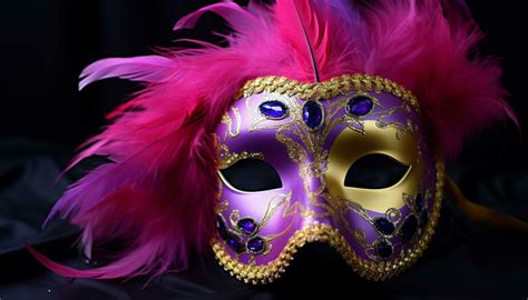 AI generated Feathered mask adds elegance to Mardi Gras celebration ...