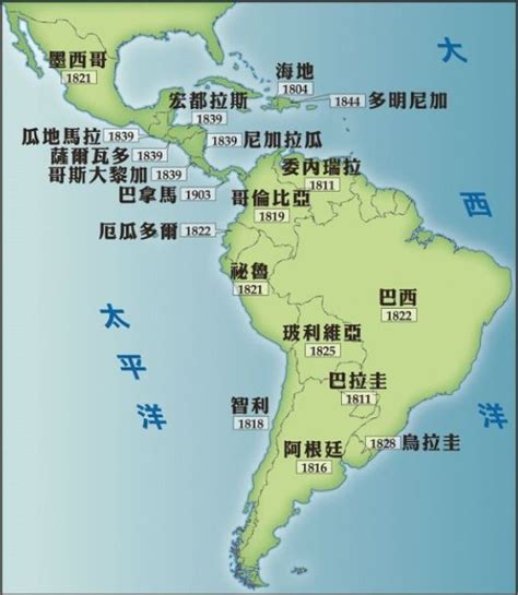拉美地图图片