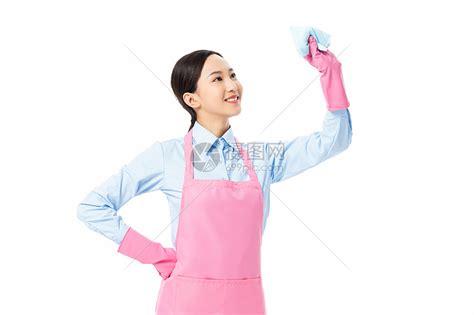 家政服务保洁员拿着抹布擦玻璃高清图片下载-正版图片501535762-摄图网