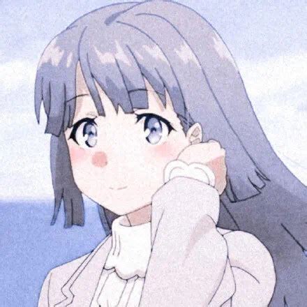 古风动漫紫发头像女生