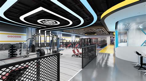 兰运动健身房空间设计_体育商业店铺设计公司 - 艺点意创