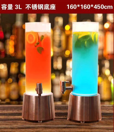 LED发光酒具 3L扎啤桶 酒塔 酒炮 啤酒分酒器 酒柱 定制 酒桶-阿里巴巴