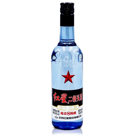 红星43度蓝瓶8年500ml单瓶