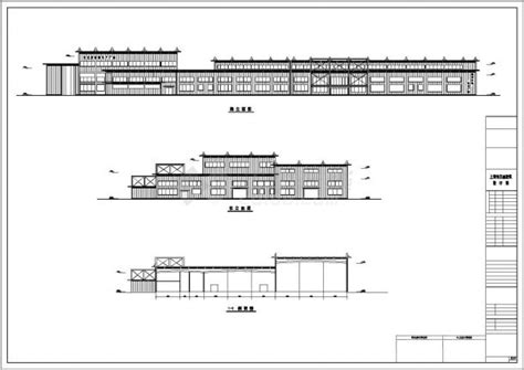 厂房设计_昆明市某小型工厂单层厂房建筑设计CAD图纸_工业厂房_土木在线