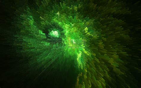 三维立体绿色渐变科技感马赛克高清图片下载-正版图片500587083-摄图网