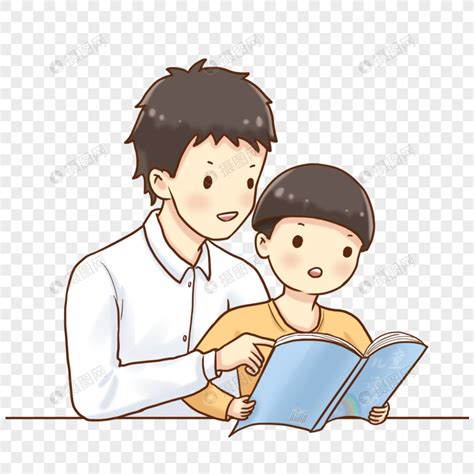 看书一家人家庭活动亲子教育读书日国际家庭日png素材免费下载 - 觅知网