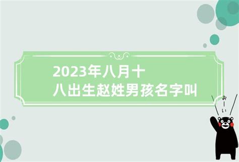 2023年五月初四出生赵姓男孩子名字叫什么-起名网