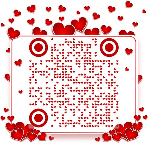 情人节 2.14 爱情 love 示爱 告白 爱心 红心 桃心二维码模板 源代码设计二维码创意模板 -设计号