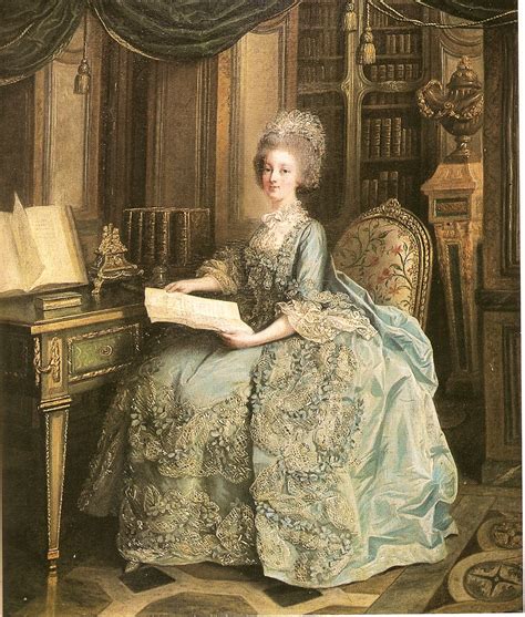 1776 Madame Sophie resting in her library by Louis Lie Perrin-Salbreux ...