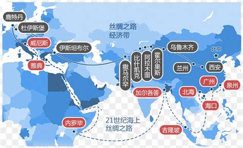 一带一路路线图图片
