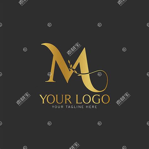 字母W品牌标志设计金色风格_矢量 【OVO图库】