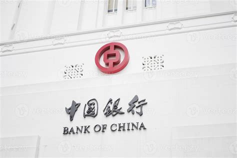 Singapore 1 june 2022. bank of china logo on financial building ...