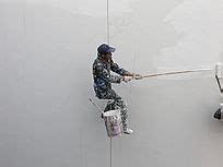 粉刷墙壁的工人高清图片素材-找素材