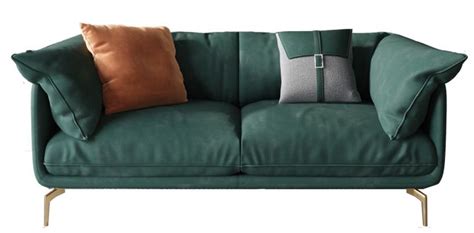 四人位复古绿色布艺沙发北欧-三人沙发-2021美间（软装设计采购助手）