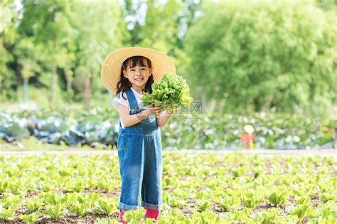在菜园工作的女孩高清图片下载-正版图片501440528-摄图网