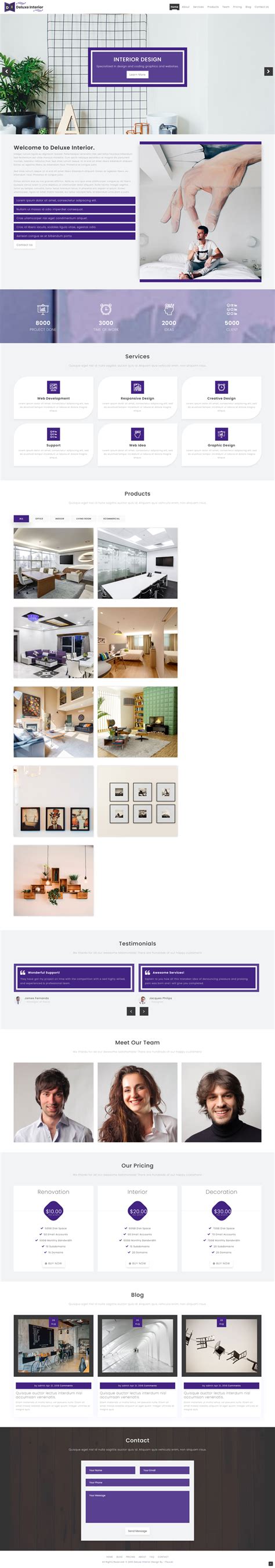 室内设计网站模板，家装公司网站源码_墨鱼部落格