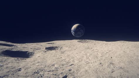 从月球到地球的太空视图的图像 - PSD素材网