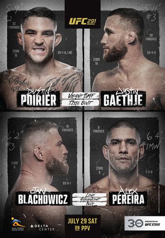 UFC 291: Poirier vs. Gaethje 2 | MMA Event | Tapology