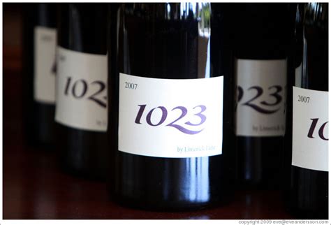 Closeup, bottles of 1023 wine, Limerick Lane Cellars. (Photo ID 15737 ...