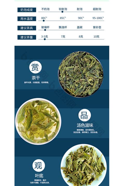中国风龙井茶详情模板效果图-包图网