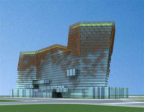 新疆艺术中心办公大楼模型图片_建筑_编号9356501_红动中国
