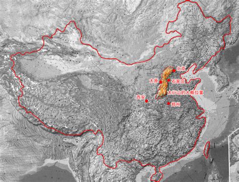 太行山西侧盆地和支脉位置示意图_中国地理地图_初高中地理网