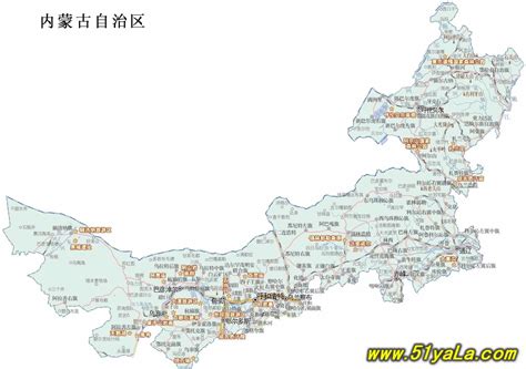 内蒙古旅游地图详图 - 中国旅游地图 - 地理教师网