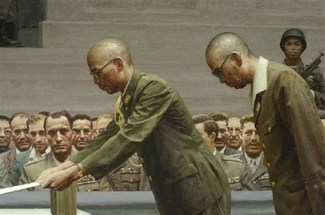 日本军国南京投降仪式油画赏析-中国艺术家网