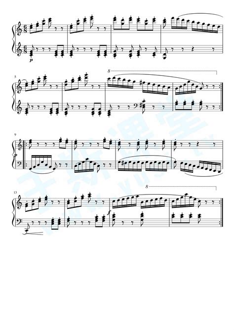 车尔尼OP.599NO.57钢琴曲谱，于斯课堂精心出品。于斯曲谱大全，钢琴谱，简谱，五线谱尽在其中。