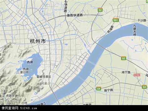 杭州地形图,杭州版,杭州区域划分_大山谷图库