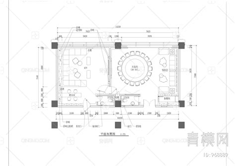 地下一层KTV包房平面布置图 1:100-五星级酒店设计施工-图片