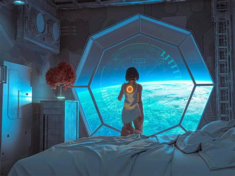 幻想 科幻少女 宇宙 房间 机械人女孩 星球平板电脑壁纸_图片编号333329-壁纸网